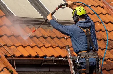 Démoussage et hydrofuge de toiture à Gans